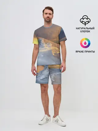 Мужской костюм с шортами / Снежная долина