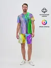 Мужской костюм с шортами / ДЫМ ЦВЕТНОЙ / ОГОНЬ