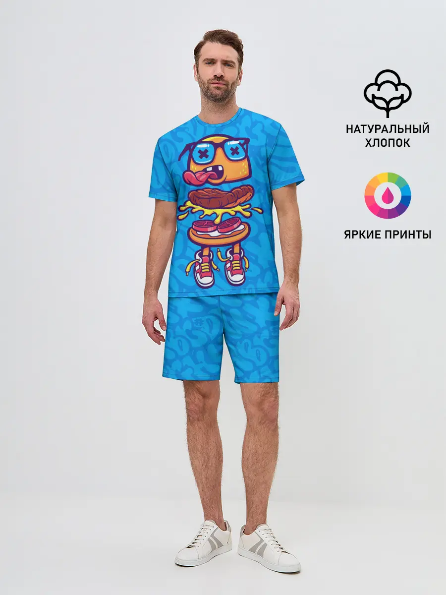 Мужской костюм с шортами / Бутерброд монстрик
