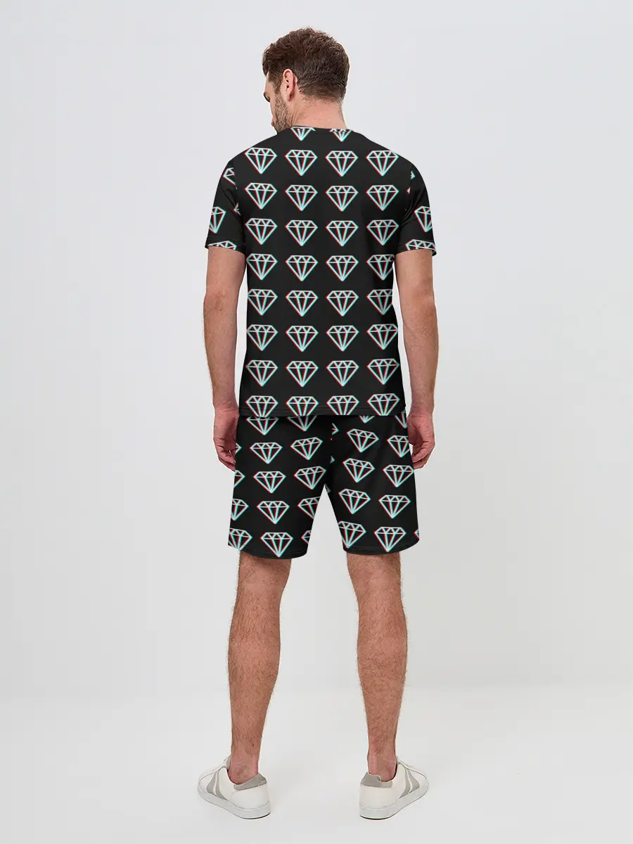 Мужской костюм с шортами / Diamonds Glitch