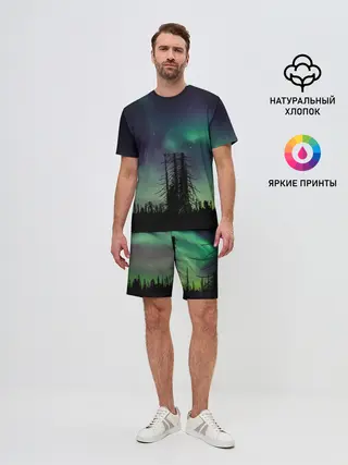 Мужской костюм с шортами / Северное сияние