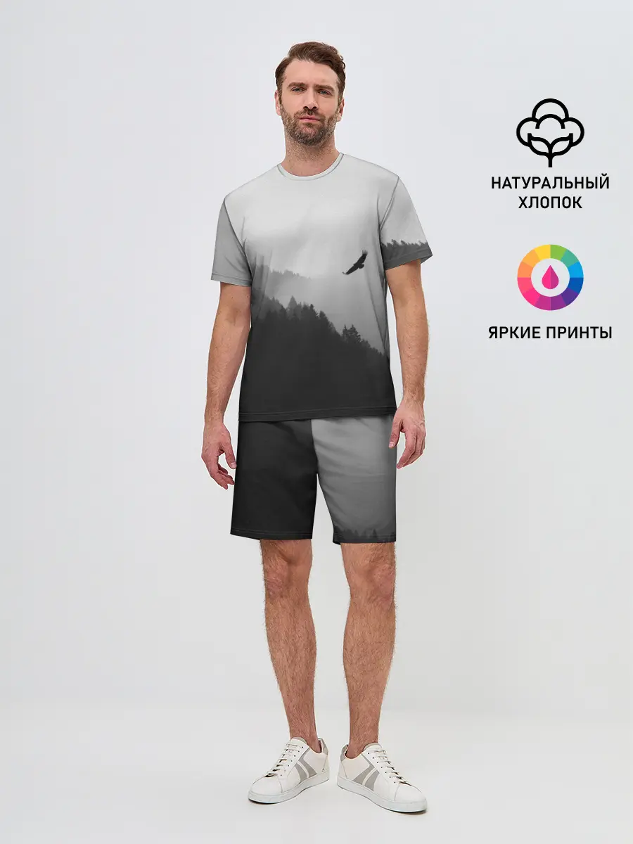 Мужской костюм с шортами / ОРЁЛ НАД ЛЕСОМ