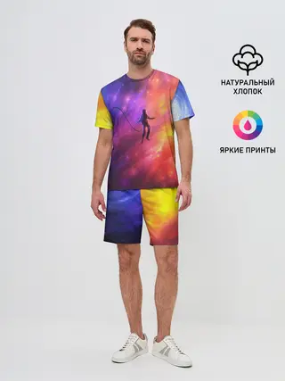 Мужской костюм с шортами / НЕОНОВЫЙ КОСМОС
