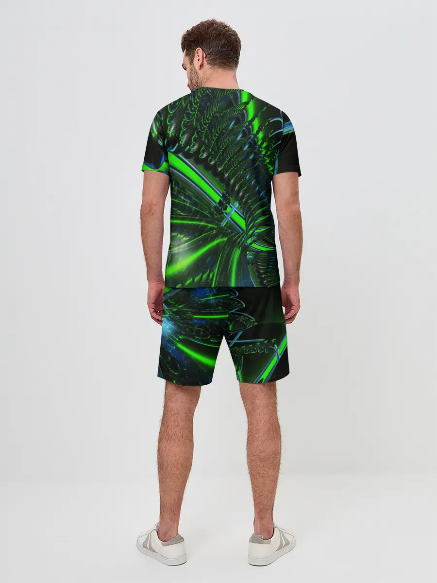 Мужской костюм с шортами / DIGITAL NEON GREEN