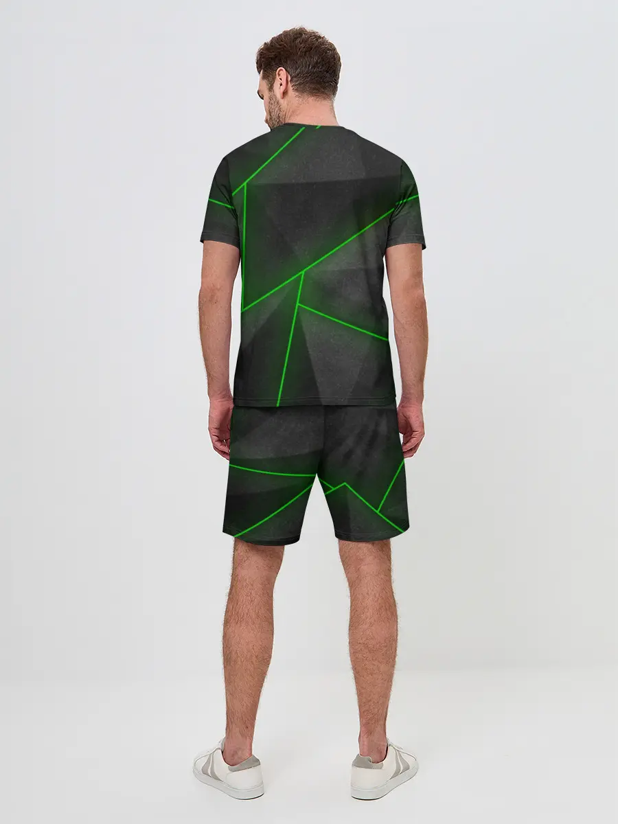 Мужской костюм с шортами / Неоновые линии