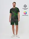 Мужской костюм с шортами / Неоновые линии