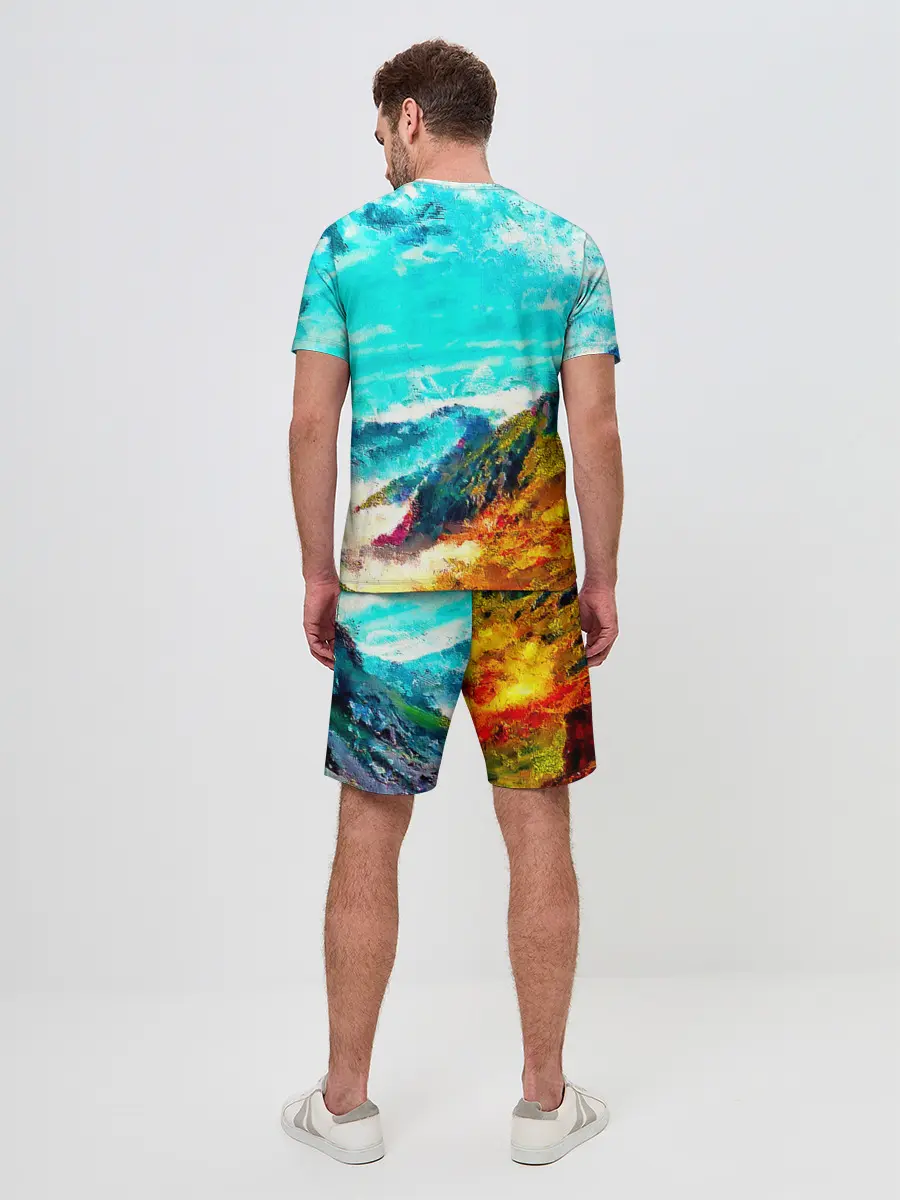 Мужской костюм с шортами / Японские горы