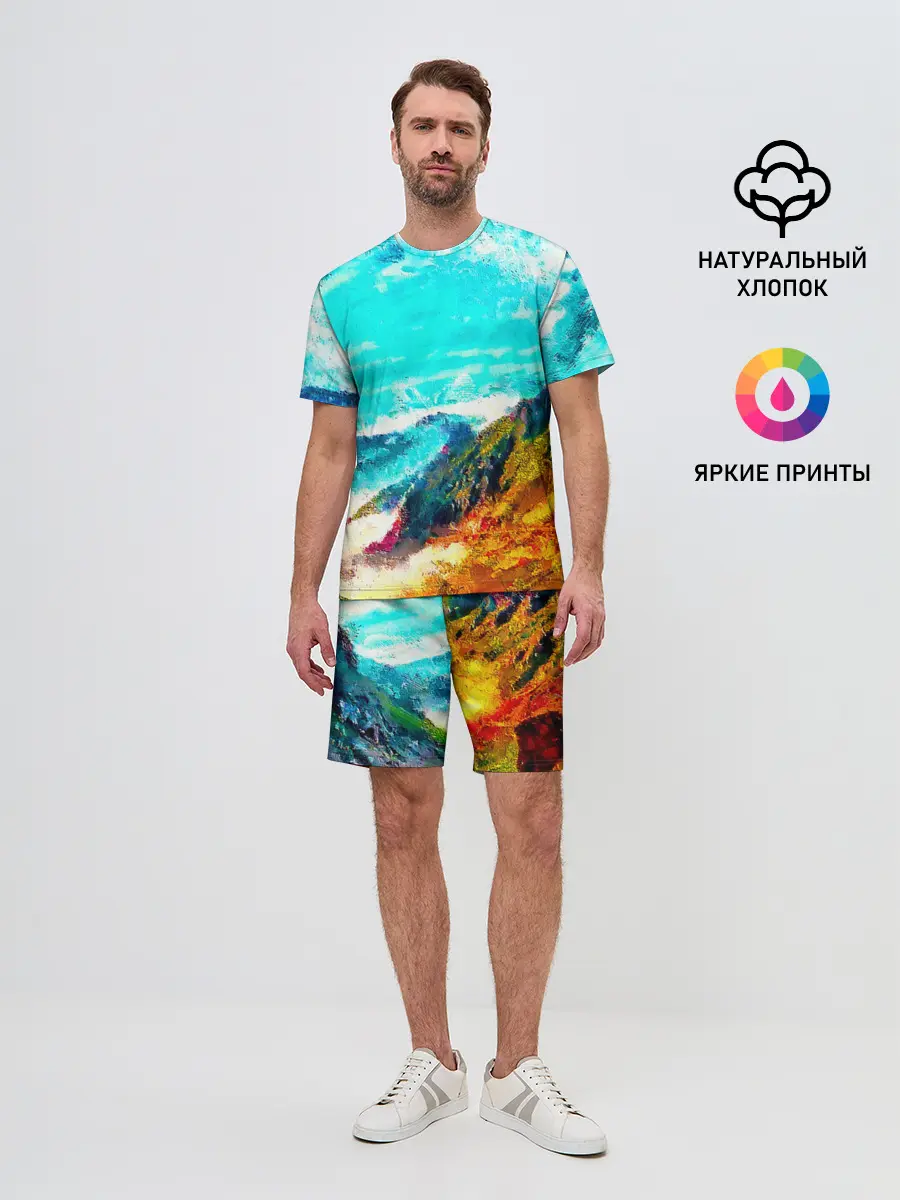 Мужской костюм с шортами / Японские горы