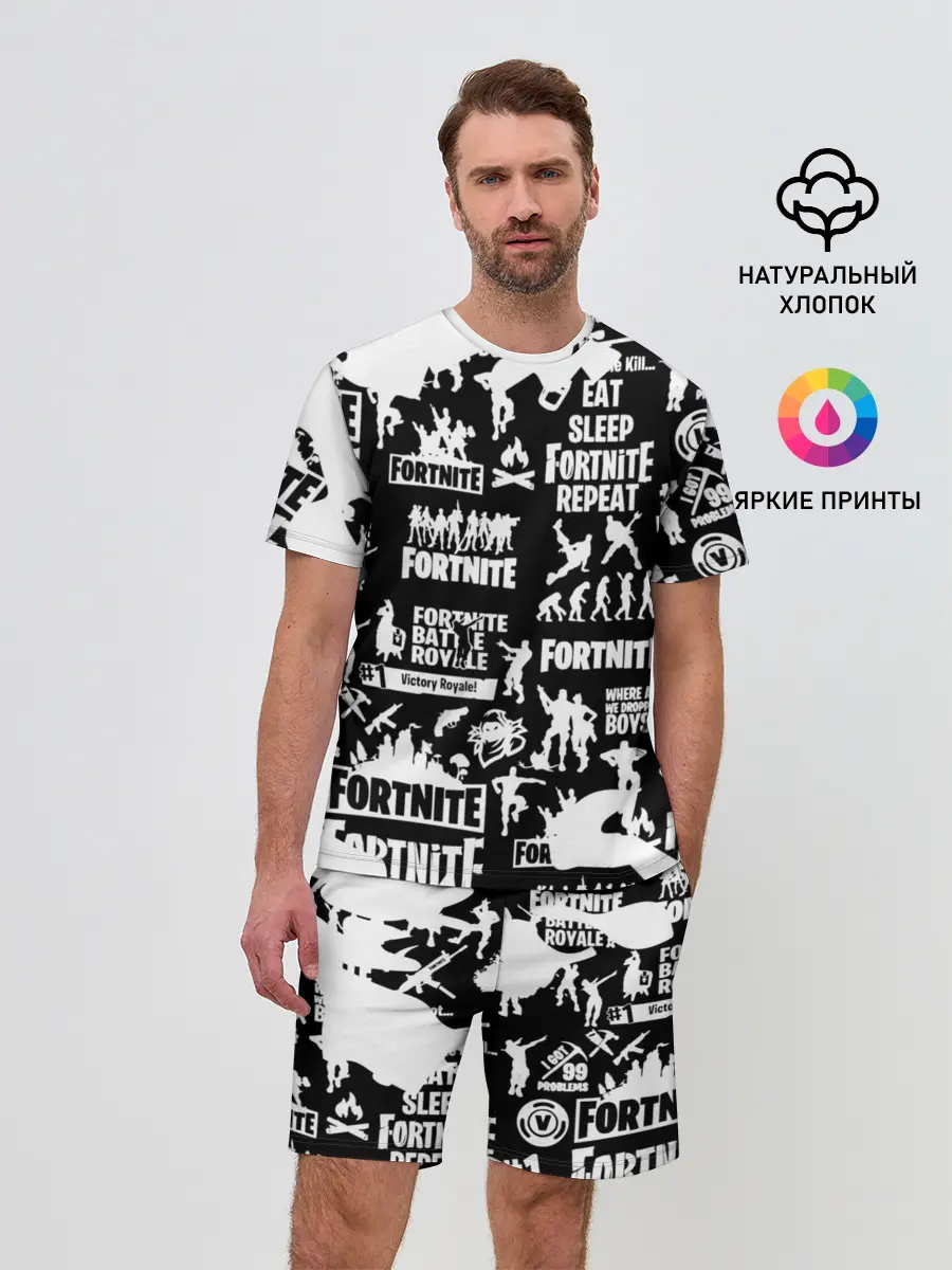 Мужской костюм с шортами / Fortnite