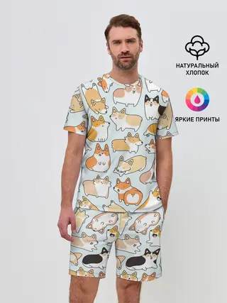Мужской костюм с шортами / Стая корги
