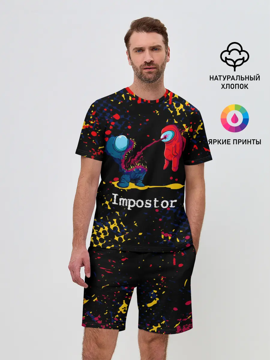 Мужской костюм с шортами / Among Us - Impostor.