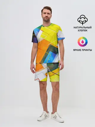 Мужской костюм с шортами / Геометрический хаос