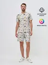 Мужской костюм с шортами / Узор собаки много