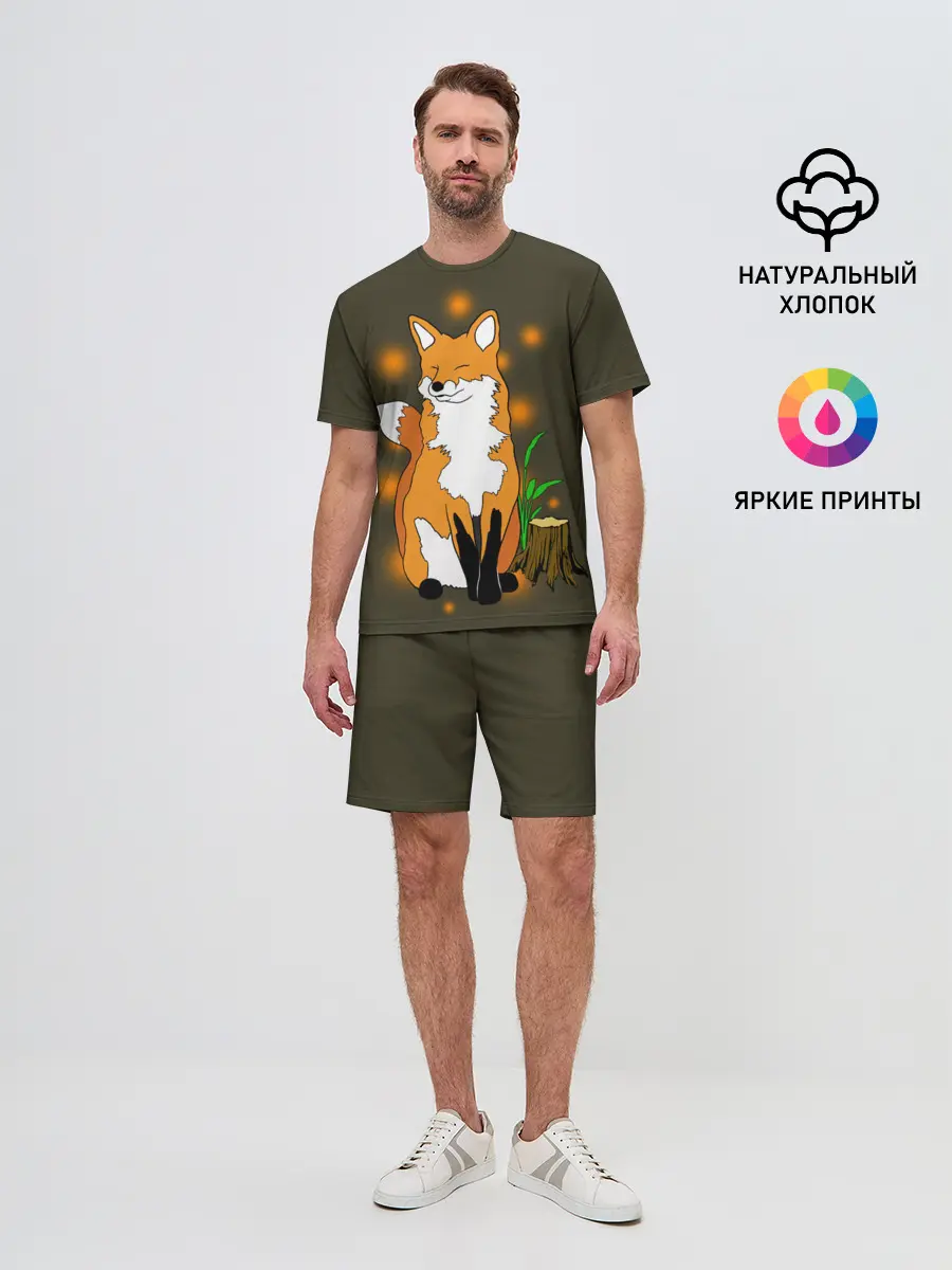 Мужской костюм с шортами / Лиса в лесу