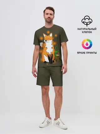 Мужской костюм с шортами / Лиса в лесу