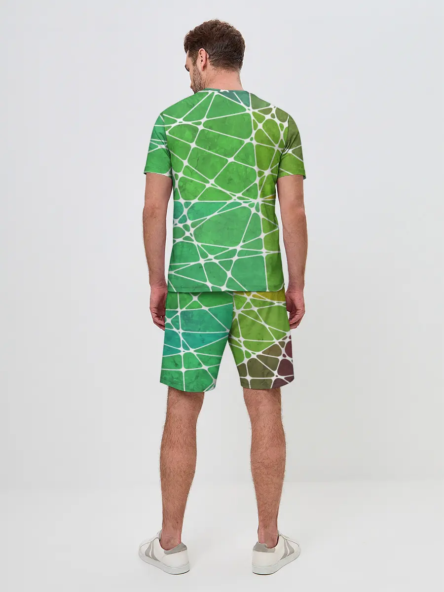 Мужской костюм с шортами / Абстракция камень