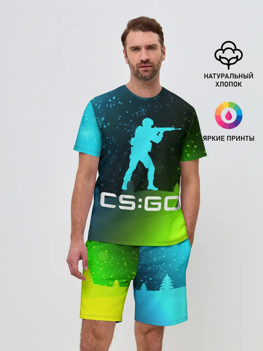 Мужской костюм с шортами / CS GO | КС ГО - Снежный