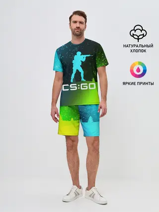 Мужской костюм с шортами / CS GO | КС ГО - Снежный