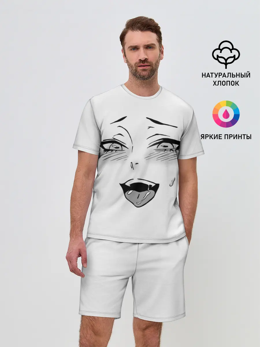 Мужской костюм с шортами / Ахегао личико