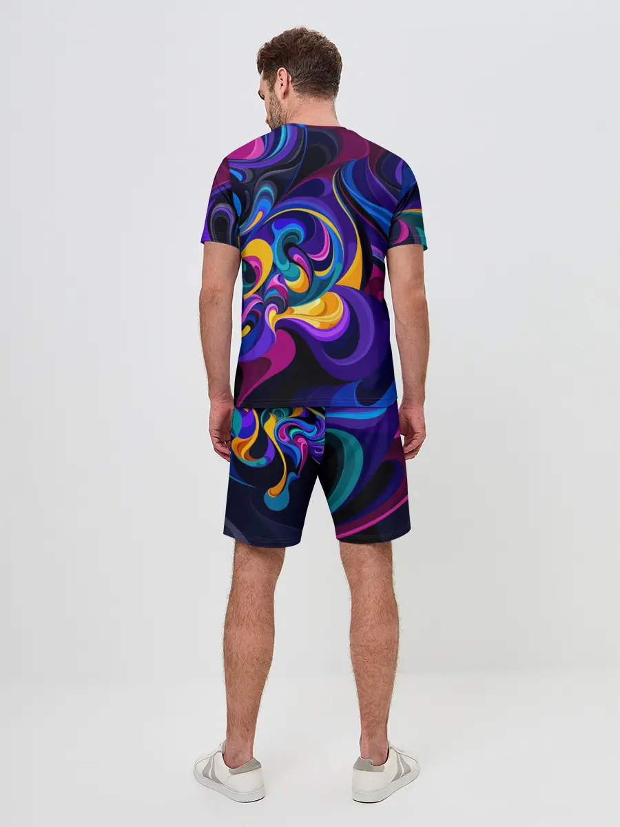 Мужской костюм с шортами / Абстрактный Узор