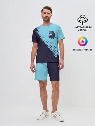 Мужской костюм с шортами / AMONG US - Черный Котик