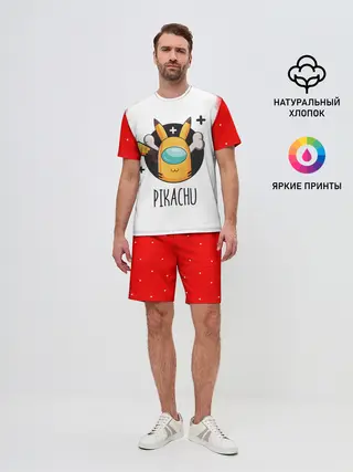 Мужской костюм с шортами / Among Picachu