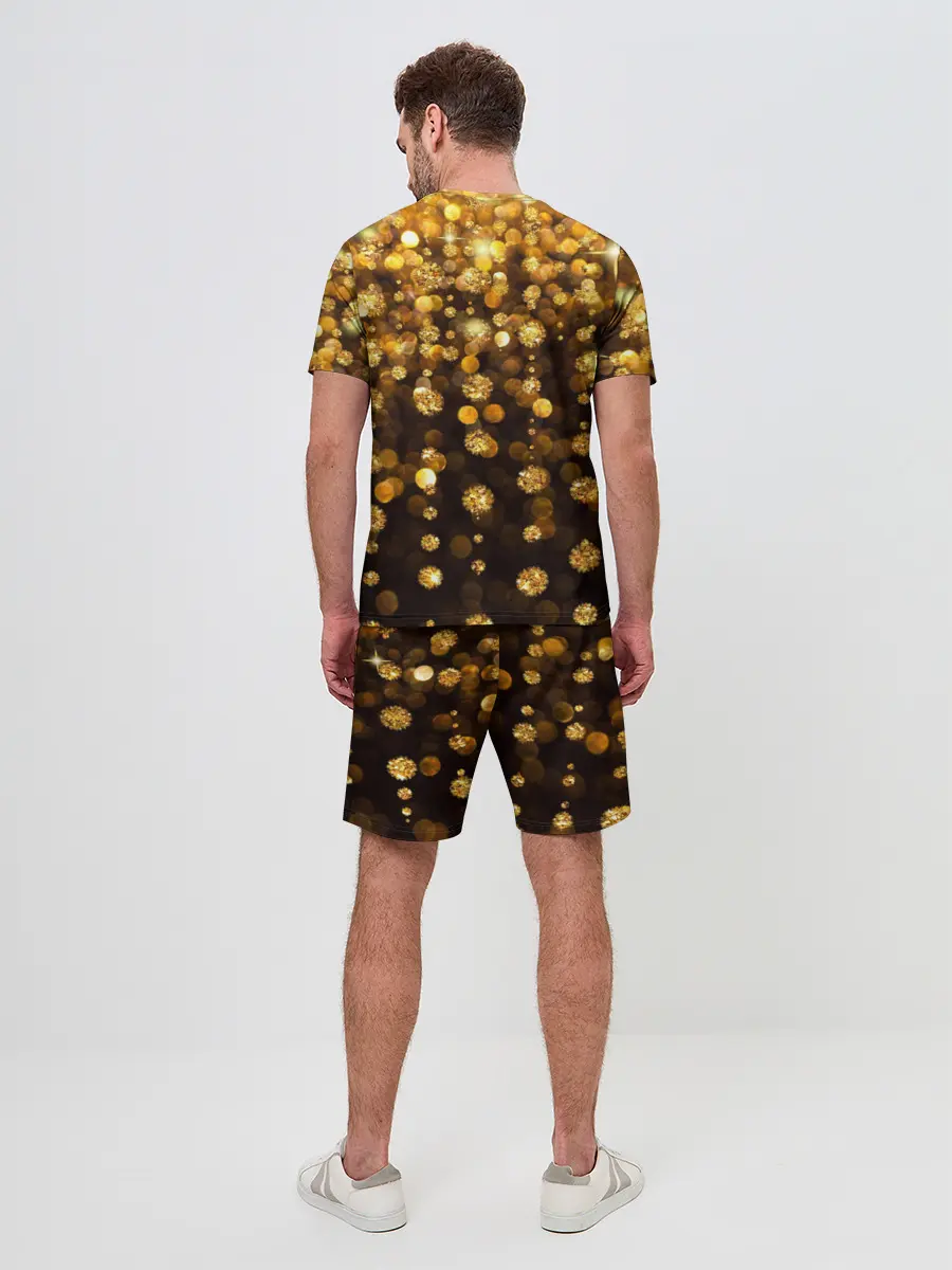 Мужской костюм с шортами / ЗОЛОТЫЕ БЛЕСТКИ