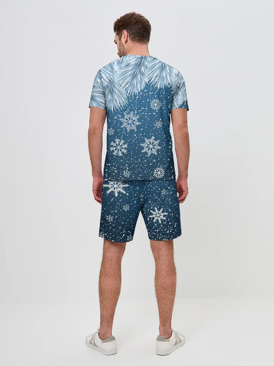 Мужской костюм с шортами / Снежное Настроенние