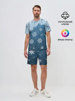 Мужской костюм с шортами / Снежное Настроенние