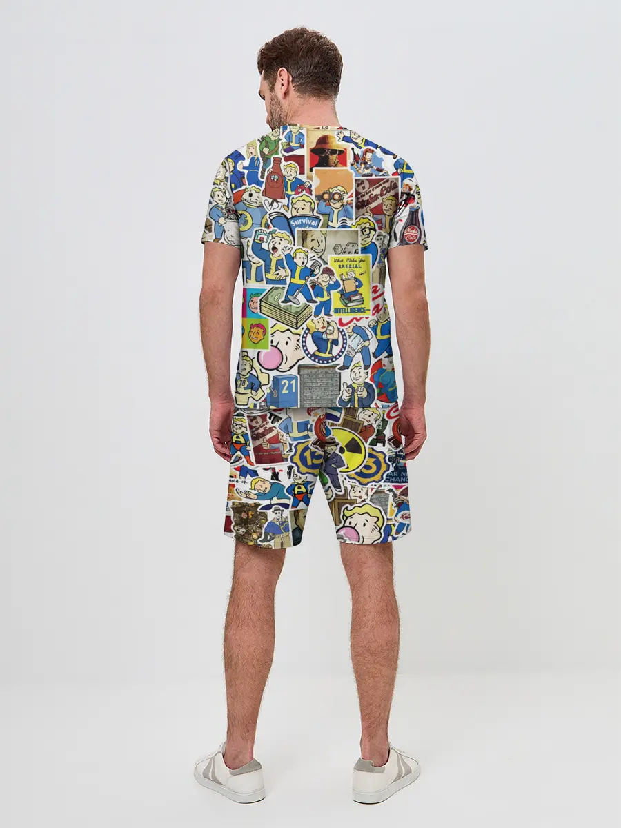 Мужской костюм с шортами / FALLOUT STICKER BOMBING