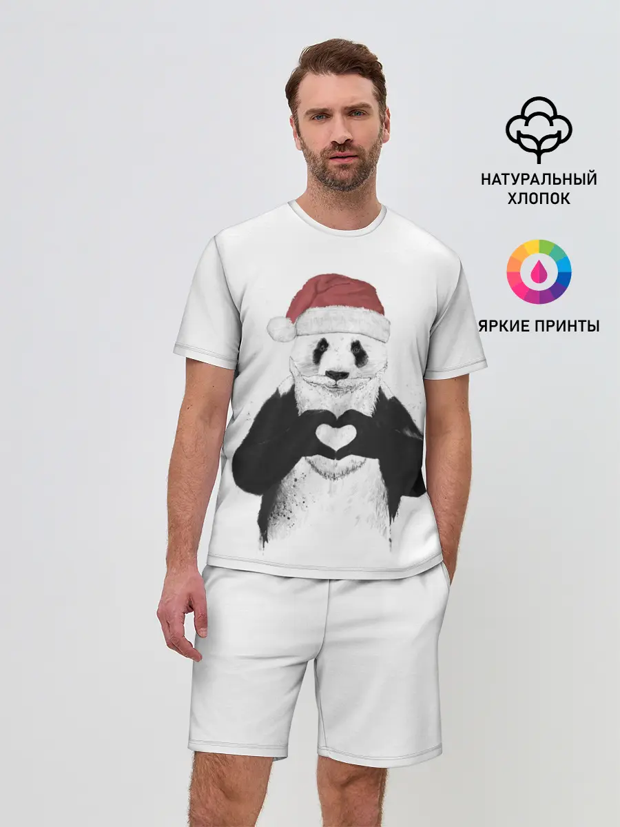 Мужской костюм с шортами / Панда Клаус