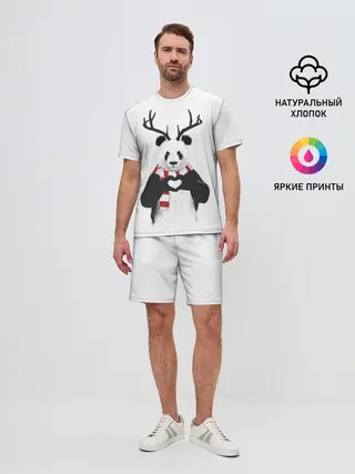 Мужской костюм с шортами / Новогодний Панда