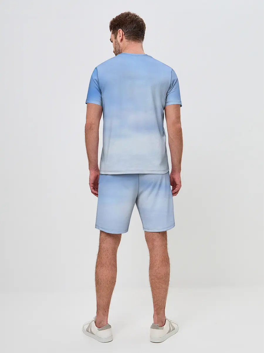 Мужской костюм с шортами / Овчарка и снег