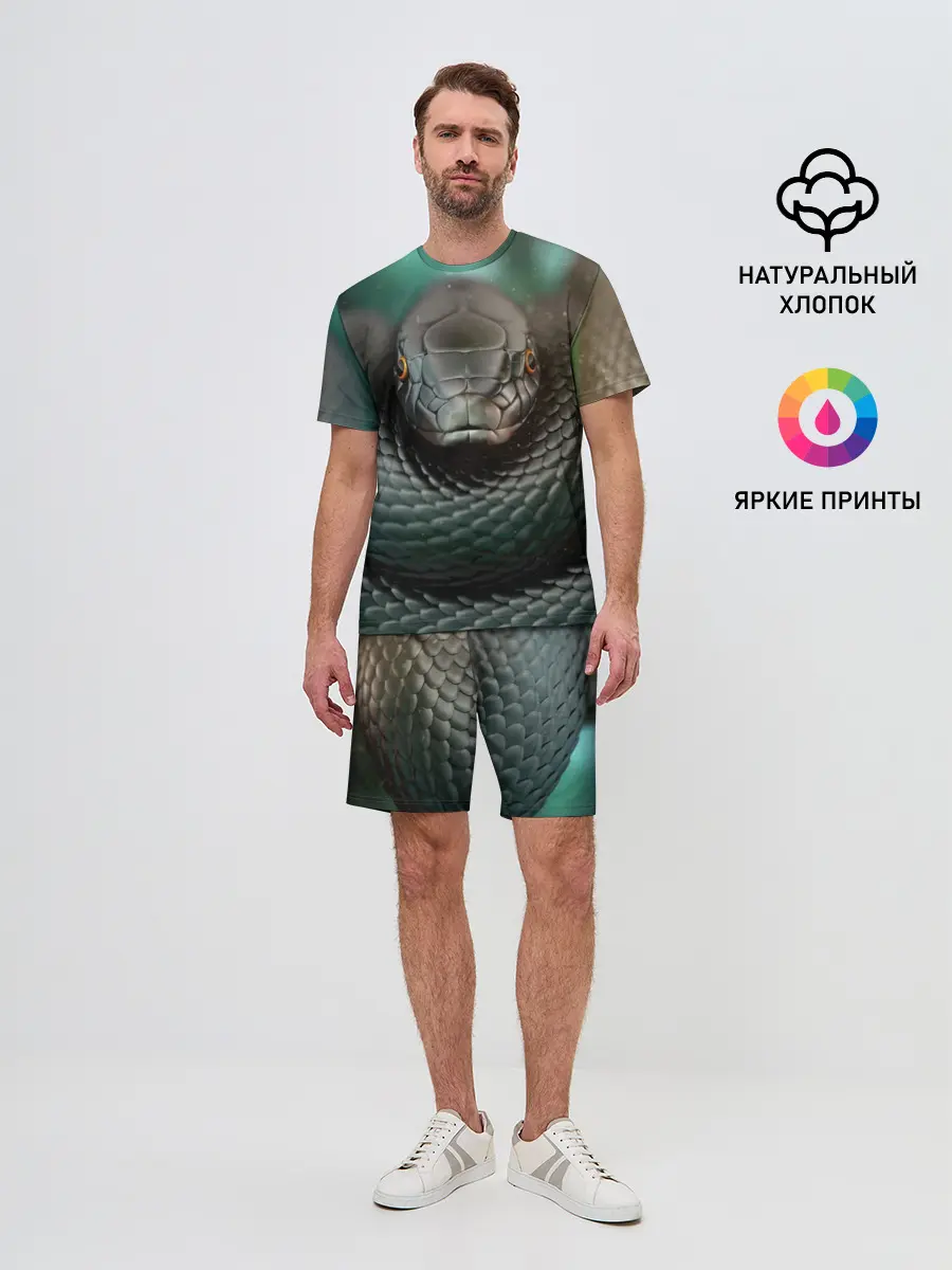 Мужской костюм с шортами / Чёрная мамба