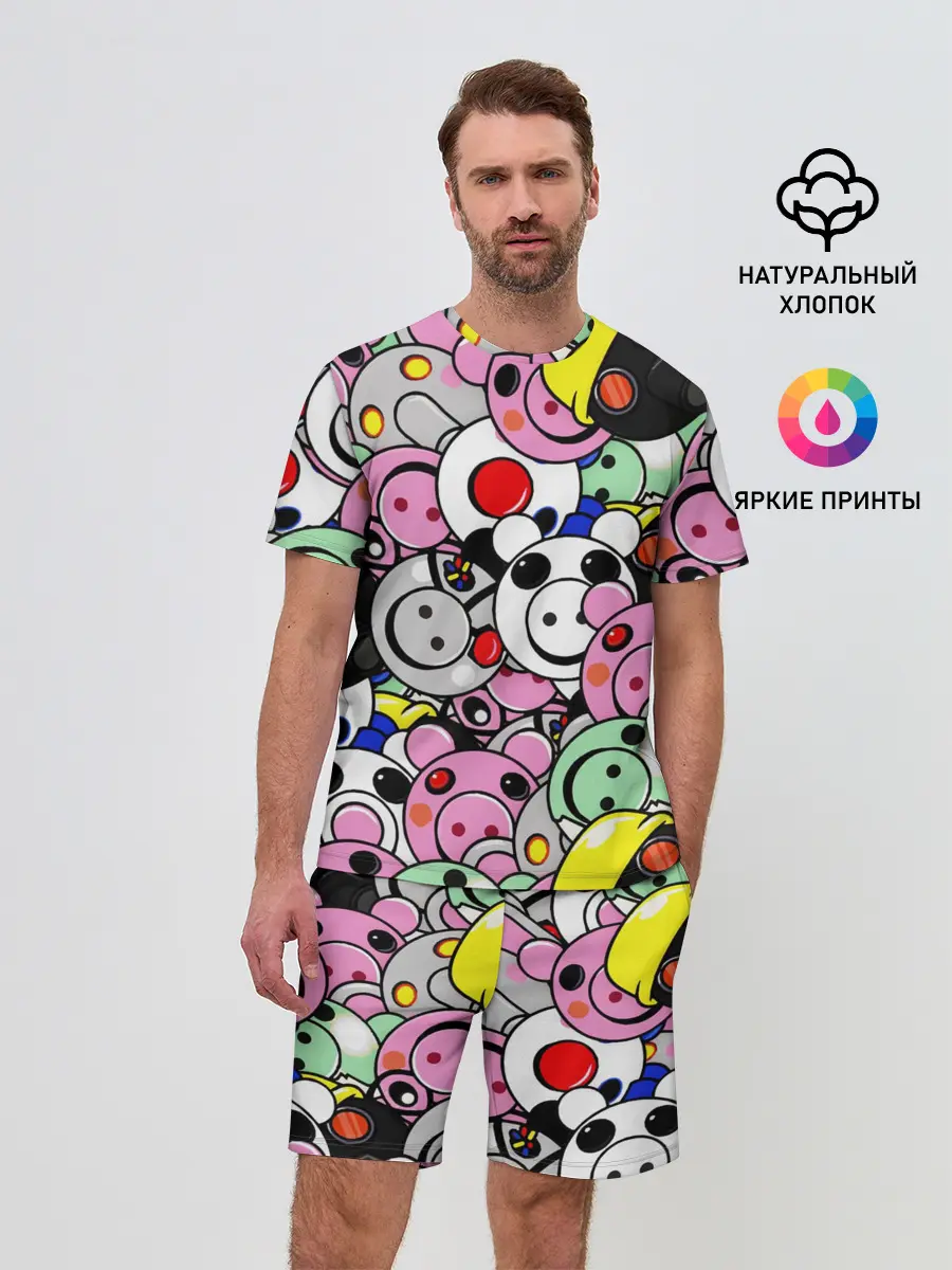 Мужской костюм с шортами / ROBLOX PIGGY