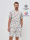 Мужской костюм с шортами / Снежинки