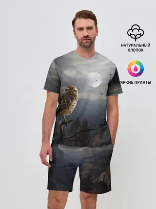 Мужской костюм с шортами / Сова