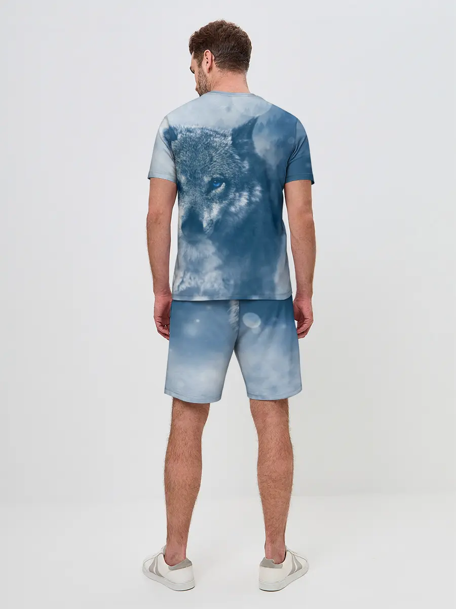 Мужской костюм с шортами / Красивый волк