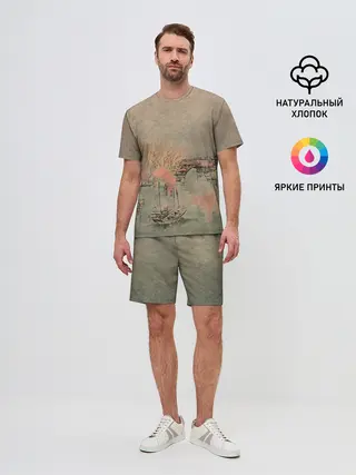 Мужской костюм с шортами / Пейзаж