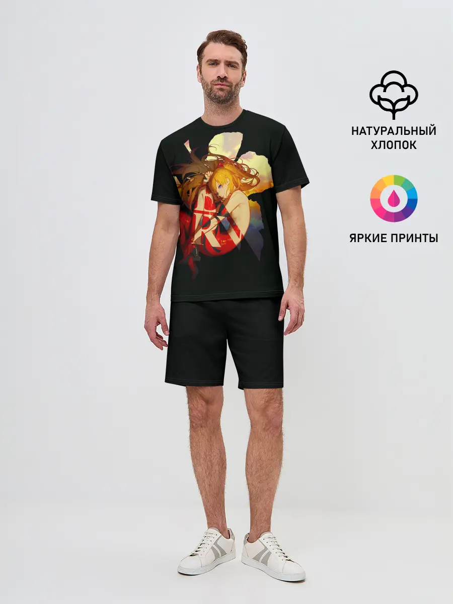 Мужской костюм с шортами / Аска Евангелион Nerv