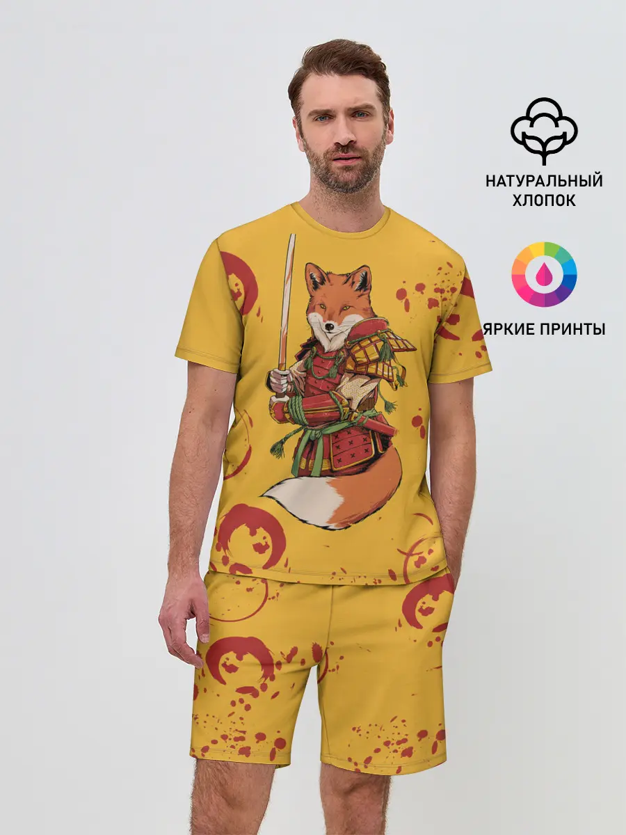 Мужской костюм с шортами / Лис Самурай