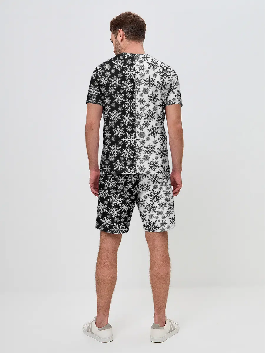 Мужской костюм с шортами / Снежинки