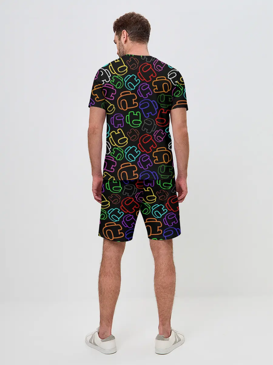 Мужской костюм с шортами / AMONG US NEON