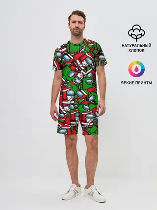 Мужской костюм с шортами / НОВОГОДНИЙ AMONG US