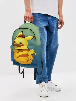 Рюкзак джинсовый / Детектив Пикачу