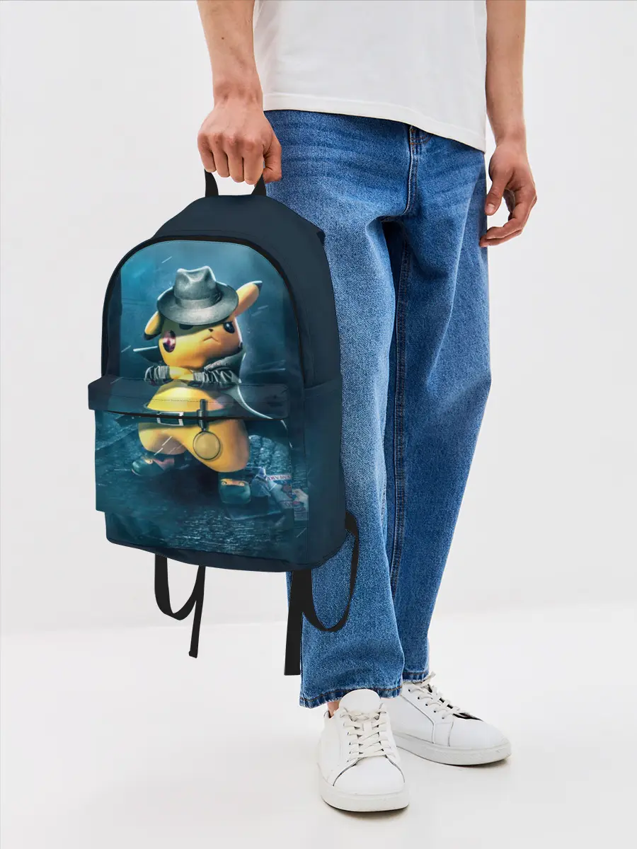 Рюкзак джинсовый / Пикачу Холмс
