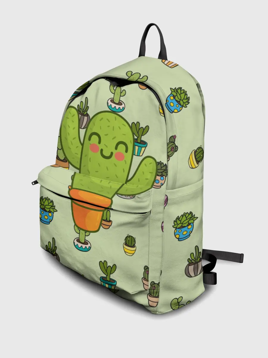 Рюкзак джинсовый / Веселый кактус