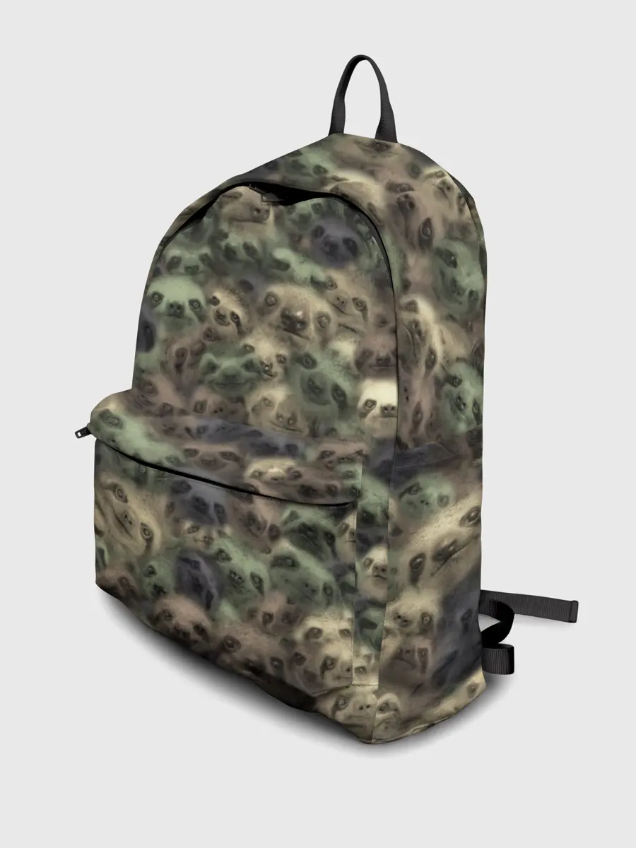 Рюкзак джинсовый / Камуфляж с ленивцами