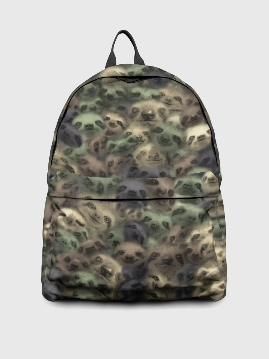 Рюкзак джинсовый / Камуфляж с ленивцами