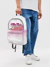 Рюкзак джинсовый / Лого джоджо розовый треугольник